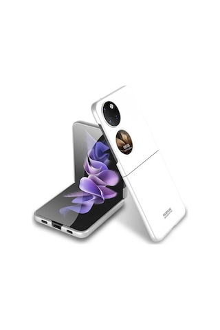Huawei P50 Pocket Kılıf Mat Görünümlü Ultra İnce Sert Kıpta Kapak