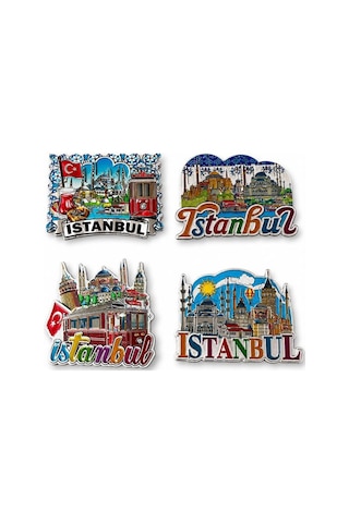 Özel Üretim Şirin Süs Köşe Süsü Parçası İstanbul Temalı Silikon Magnet 1 Adet