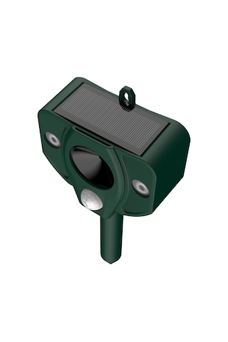 H47005 Pır Hareket Sensörlü Solar Ultrasonik Kovucu 5 Alarm Koyu Yeşil