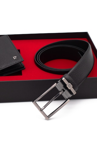 Pierre Cardin Deri Cüzdan & Kemer İkili Set Pc100f-1335s36 Siyah