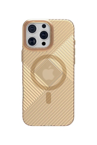 Joko Apple iPhone Uyumlu 16 Pro Stella Pc Sert Magsafe Kılıf - Gold
