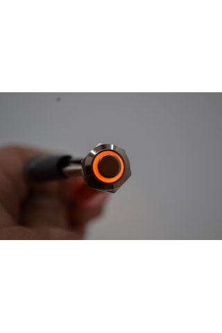 12V Kırmızı Işıklı Yuvarlak Metal 12 MM Yaylı Buton Anahtar