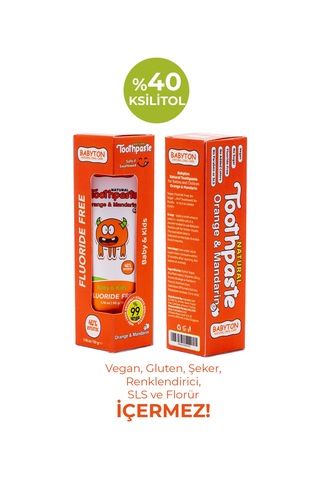 Babyton Organik Diş Macunu Portakal - Mandalina Aromalı 50 G