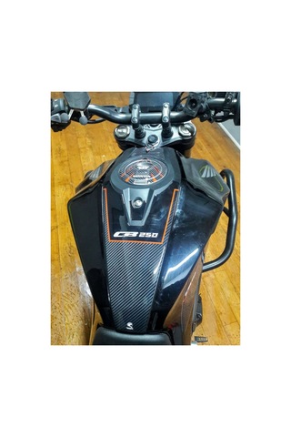 Hades Honda Cb250 Uyumlu Tank Pad Seti Karbon Beyaz Depo Koruma Siyah