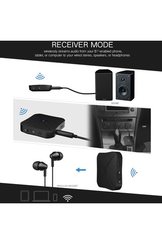 Lemestar Kn319 Kablosuz Bluetooth Alıcı Ve Verici: 3.5mm Bağlantı, Şarj Edilebilir Pil, Taşınabilir Tasarım İle Müzik Keyfi