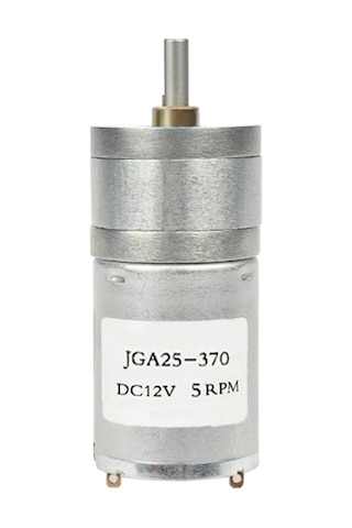12v 5rpm Jga25-370 Redüktörlü Dc Motor Metal Dişli Yüksek Tork Kuvvet 25mm Robot Oyuncak
