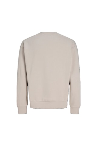 Jack & Jones Jack&jones Jcoclub Badge Sweat Crew Neck Erkek Sweatshirt 12300444 Krem