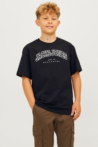 Jack & Jones Jjecaleb Varsıty Tee Ss O Siyah Erkek Çocuk Kısa Kol T-shirt SIYAH