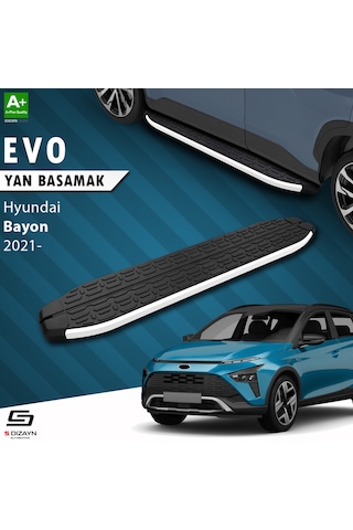 S-dizayn Hyundai Bayon Evo Aluminyum Yan Basamak 173 Cm 2021 Üzeri