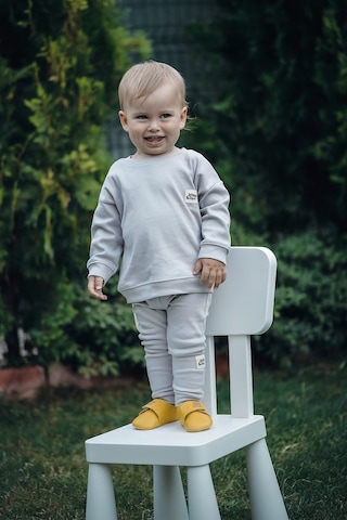 Atlasyael Atlas&yael %100 Organik Pamuk Gots Organik Belgeli Bebek Oversize Sweatshirt - Gri