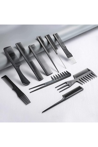 Layes Profesyonel Kuaför Saç Şekillendirme Tarak Seti 10'lu
