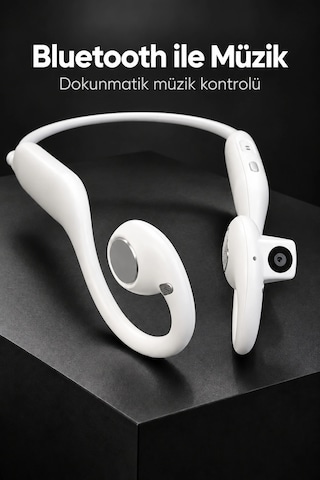 Fotoğraf Çekebilen Bluetooth Kulaklık Mikrofonlu Açık Kulak Tasarım Najmaddin Belirtilmemiş