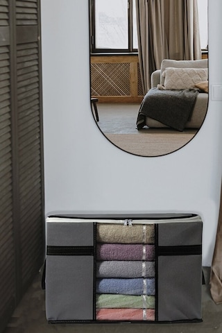 Adarya Home 5 Adet Pencereli Kazak Hurcu- 50x40x30 Gri