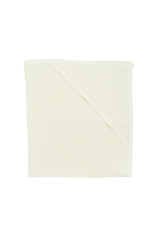Ezh 1207 %100 Pamuklu 4 Kat Bebek Banyo Havlusu 92 x 82 CM Krem