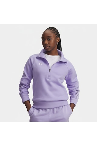 Under Armour Rival Fleece Kadın Mor Dik Yaka Sweatshirt Mor