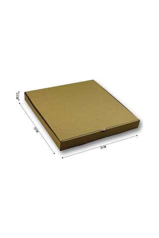 Baskısız Kraft Pizza Kutusu 30x30x3,5cm Orta Boy 100 Adet