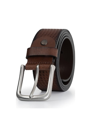 Erkek Hakiki Gerçek Kot Deri Kemer Kahverengi Siyah 112529 001