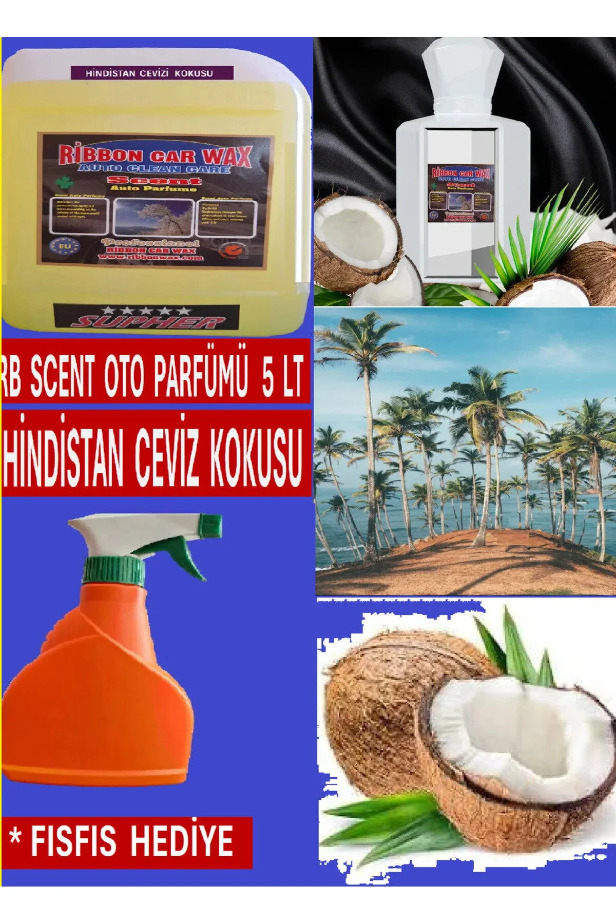 Rb Scent Oto - Oda Parfüm Hindistan Cevizi Oto Kokusu 5 Lt Meyva