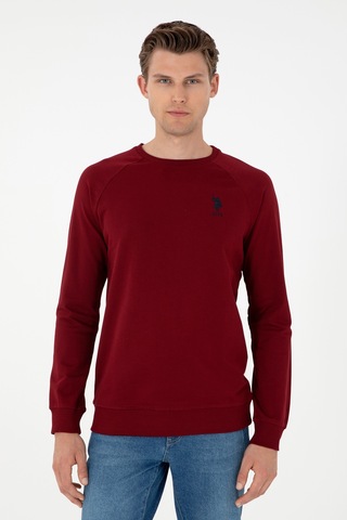 U.s. Polo Assn. Erkek Bordo Sweatshirt 50289030-vr014 Bordo