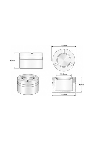 Sn-37926 Araç Ev Dış Mekan İçin Metal Küllük Kaydırmaz Tabanlı Açılır Kapanır