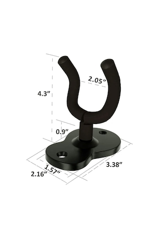 Lemestar Gitar Metal Kanca 2'li Set - Ukulele Keman Elektro Gitar Telli Enstrüman İçin + 5 Pena Siyah