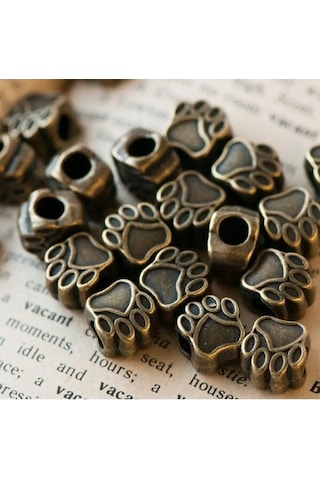 Kafebizu Büyük Deliği Olan Metal Boncuklar 11x11x8 Mm Bronz 151457401