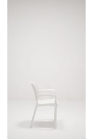 4 Adet Rattan Lüx Beyaz Sandalye / Balkon-bahçe-teras Beyaz