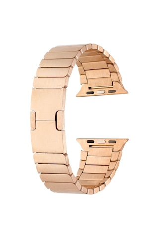 Watch 44mm Uyumlu Krd-82 Metal Zyl Kordon Rose Gold