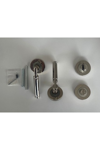 Nikel Parçalı Wc Kapı Kolu Ön - Arka Takım