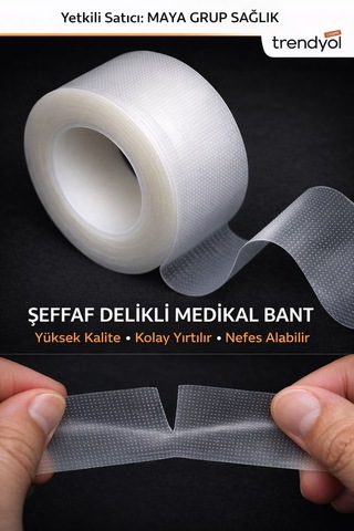 Şeffaf Ayak Vurması Bandı 5 Cm X 5 M Esnek Cilt Dostu Flaster