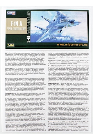 Mistercraft G004 1/48 F-14a Tomcat İki Kuyruklu Arslan Savaş Uçağı Plastik Model Kiti-56329