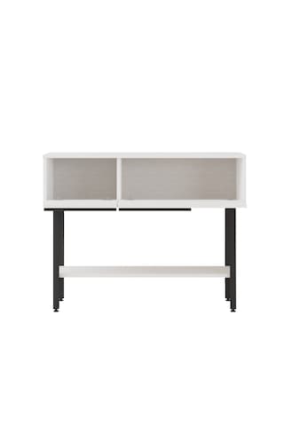 Robin Home Asimetrik Aynalı Dresuar Hol Antre Beyaz 100cm Beyaz