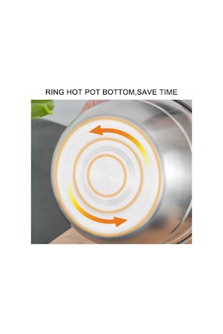 Padalink 18cm 304 Paslanmaz Çelik Tencere, Gümüş Rengi, 630g Ağırlık, 1-2 Seçenekli Tip, Tam Set Diğer