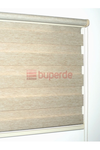 Buperde Krem Eko Bambu Zebra Stor Perde