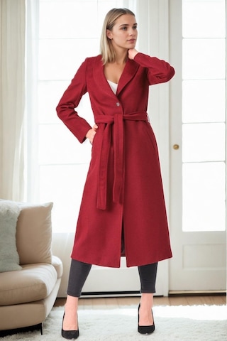 Z9681 Dewberry Bayan Palto-bordo Bordo