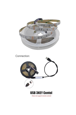 Alkese Renkli (Rgb) Tv Arkası Şerit Led Işık Dekoratif Led Lamba