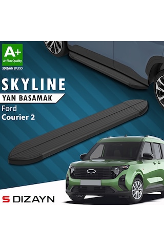 S-dizayn Ford Courier 2 Skyline Siyah Yan Basamak 183 Cm 2023 Üzeri A+ Kalite