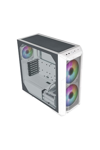 Cooler Master ARGB H500 WGNN S00 Temperli Cam USB-C 3.2 Mid Tower Kasa Beyaz