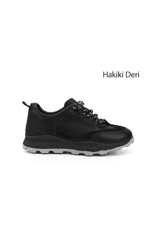 Gönderi(R) Erkek Siyah Bağcıklı Hakiki Deri Comfort Sneaker Ddma74201851 Siyah