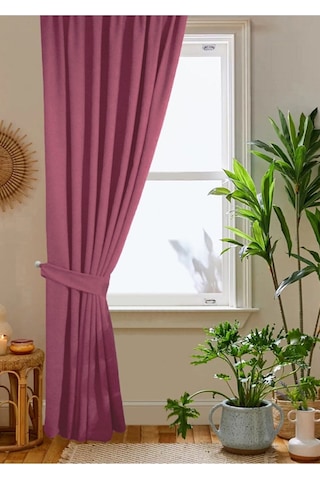 Home Color Home Gül Kurusu Petek Kadife Dokulu Fon Perde Düz Dikişli Ekstrafor Büzgü 1.sınıf Kalite Gülkurusu