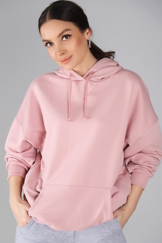 Sweetness Kadın Pudra Kapüşonlu Sweatshirt Pembe