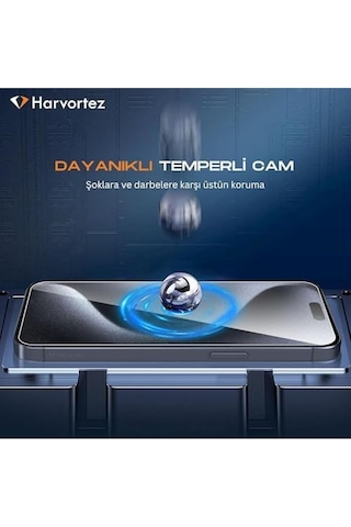 İphone 15/16 Ekran Koruyucu İçin Kolay Takılan , 9h Güçlü Temperli Cam, Yüksek Çözünürlük, Çizilmeye Dayanıklı, Kılıf Dostu, Yok Hissi Verir - Siyah Köşesiz