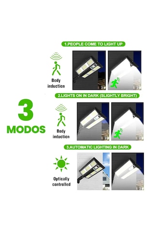 Hareket Sensörlü Ip65 Güneş Enerjili Led Spot Kumandalı 5332