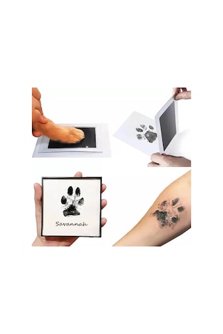 Kullanıma Uygun Kedi Köpek Pati İzi Fotoğraf Çerçevesi Seti