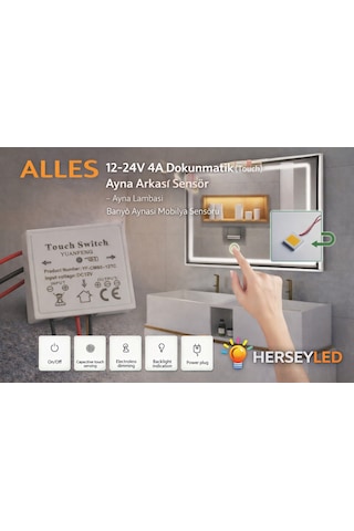 12-24v 4a Dokunmatik Touch Ayna Arkası Sensör Ayna Lambası Banyo Aynası Mobilya Sensörü Diğer 12-24v 4a Dokunmatik Touch Ayna Arkası Sensör Ayna Lambası Banyo Aynası Mobilya Sensörü Diğer