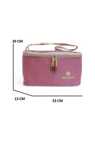 Relaxion 2203-1395 Kore Tarzı Unisex Çocuk Üçlü Set İlkokul Sırt Çantası Gülkurusu
