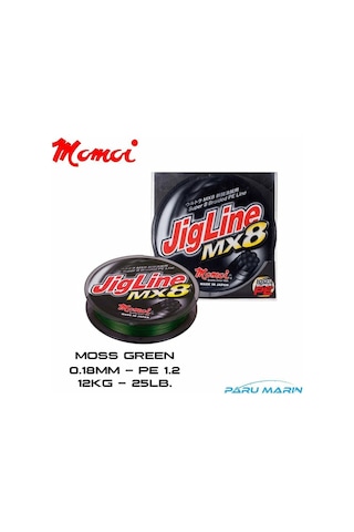 Momoi Jigline Mx8 0.20mm 300mt. Yeşil İp Misina