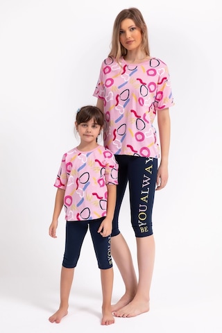 Rolypoly Be You Always Pembe Kız Çocuk Kapri Tayt Takım 5274-29403 Pembe