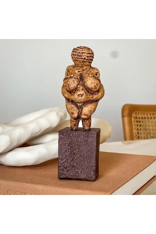 Willendorf Venüsü Heykeli - Paleolitik Dönem Bereket Tanrıçası - El Yapımı Tarihi Replika - Arkeolojik Buluntu S Genel