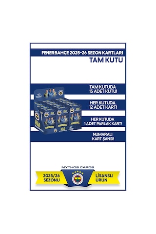 Fenerbahçe 2025-26 Sezon Kartları - Tam Kutu